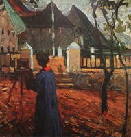 Wassily Kandinsky. Gabriele Münter beim Malen, 1903