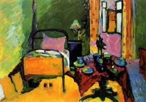Wassily Kandinsky. Schlafzimmer in der Ainmillerstraße , 1909
