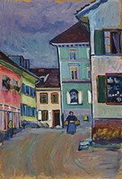 Wassily Kandinsky. Murnau: Ausgang der Yohannishtrasse, 1908