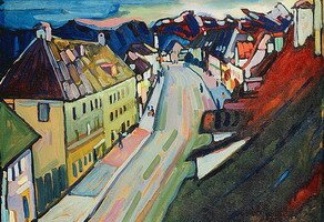 Wassily Kandinsky. Murnau-Obermarkt, 1908