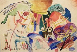 Wassily Kandinsky. Komposition mit Heiligen, 1911