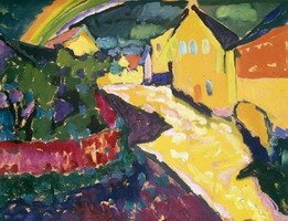Wassily Kandinsky. Murnau mit Regenbogen, 1909