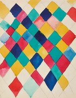 Wassily Kandinsky. Farbstudie mit Rauten, 1913