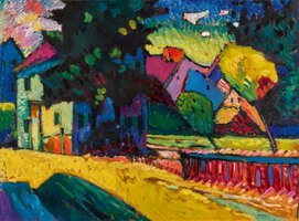 Wassily Kandinsky. Murnau, Landschaft mit grünem haus, 1909