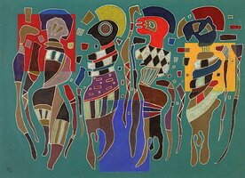 Wassily Kandinsky. Vier Figuren auf drei Plätzen, 1943