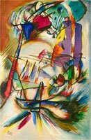 Wassily Kandinsky. Skizze für die komposition «Rot mit Schwarz», 1915