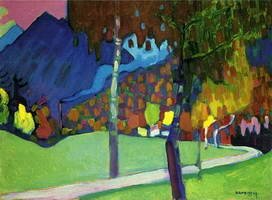 Wassily Kandinsky. Herbststudie bei Oberau , 1908