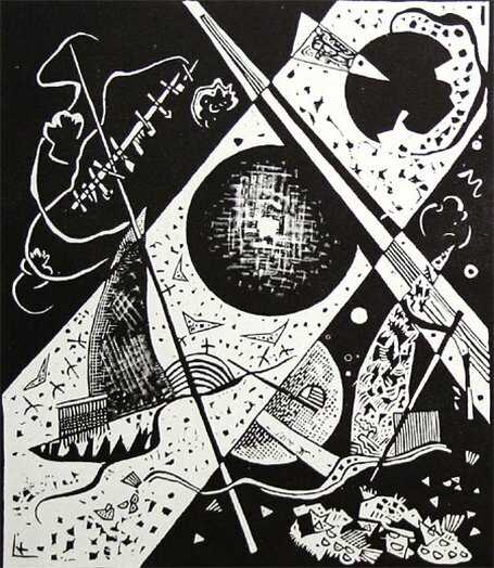 Maler Wassily Kandinsky. Grafik. Kleine Welten VI. 1922