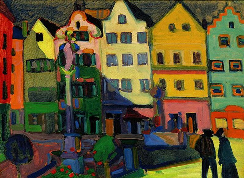 Maler Wassily Kandinsky. Malerei. Weilheim-Marienplatz. 1909