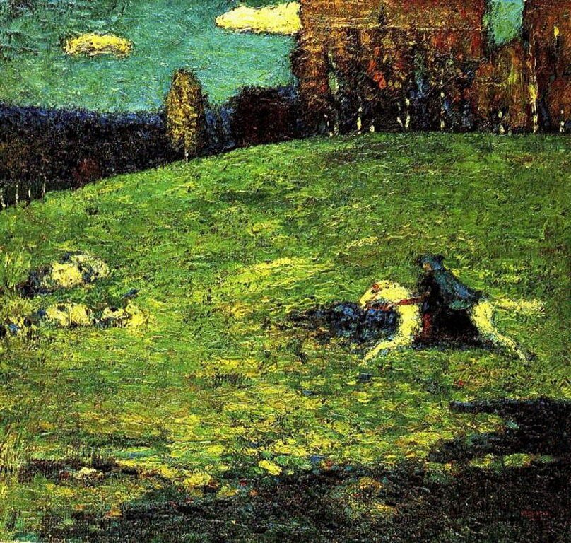 Maler Wassily Kandinsky. Malerei. Der Blaue Reiter. 1903