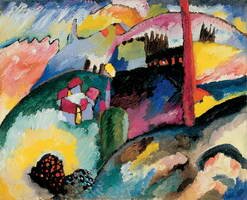 Wassily Kandinsky. Landschaft mit Fabrikschornstein, 1910