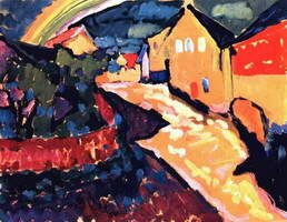 Wassily Kandinsky. Regenbogen in Murnau, 1909
