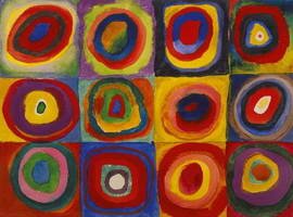 Wassily Kandinsky. Farbstudie - Quadrate und konzentrische Ringe, 1913