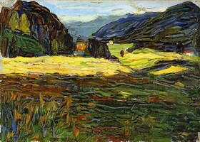 Wassily Kandinsky. Kochel - Landschaft mit Immobilien, 1902