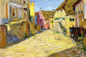Wassily Kandinsky. Rosa Landschaft, 1903