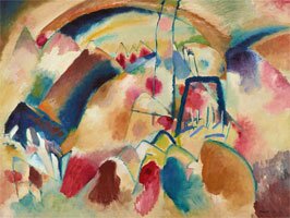 Wassily Kandinsky. Landschaft mit Kirche, 1913