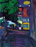 Wassily Kandinsky. Murnau, Häuser am Obermarkt , 1908