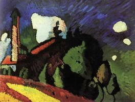 Wassily Kandinsky. Murnau. Landschaft mit Turm, 1908